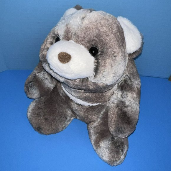 Vintage Gund Snuffles Teddy Bear 12" Plush Two-Tone Gray Brown Stuffed Animal - Picture 7 of 7